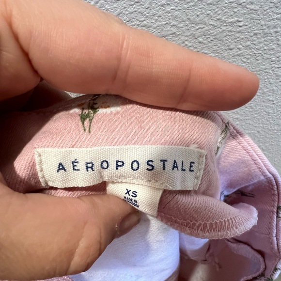 Aeropostale light pink skirt with flower daisy print all over size XS - Picture 5 of 6